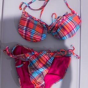 NWT Old Navy Colorful Plaid Bikini